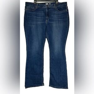 LEE Mid Rise Regular Fit Bootcut Denim Blue Jeans Women's Plus Size Rodeo 20Med